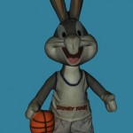 Représentation 3D texturée de Bugs Bunny